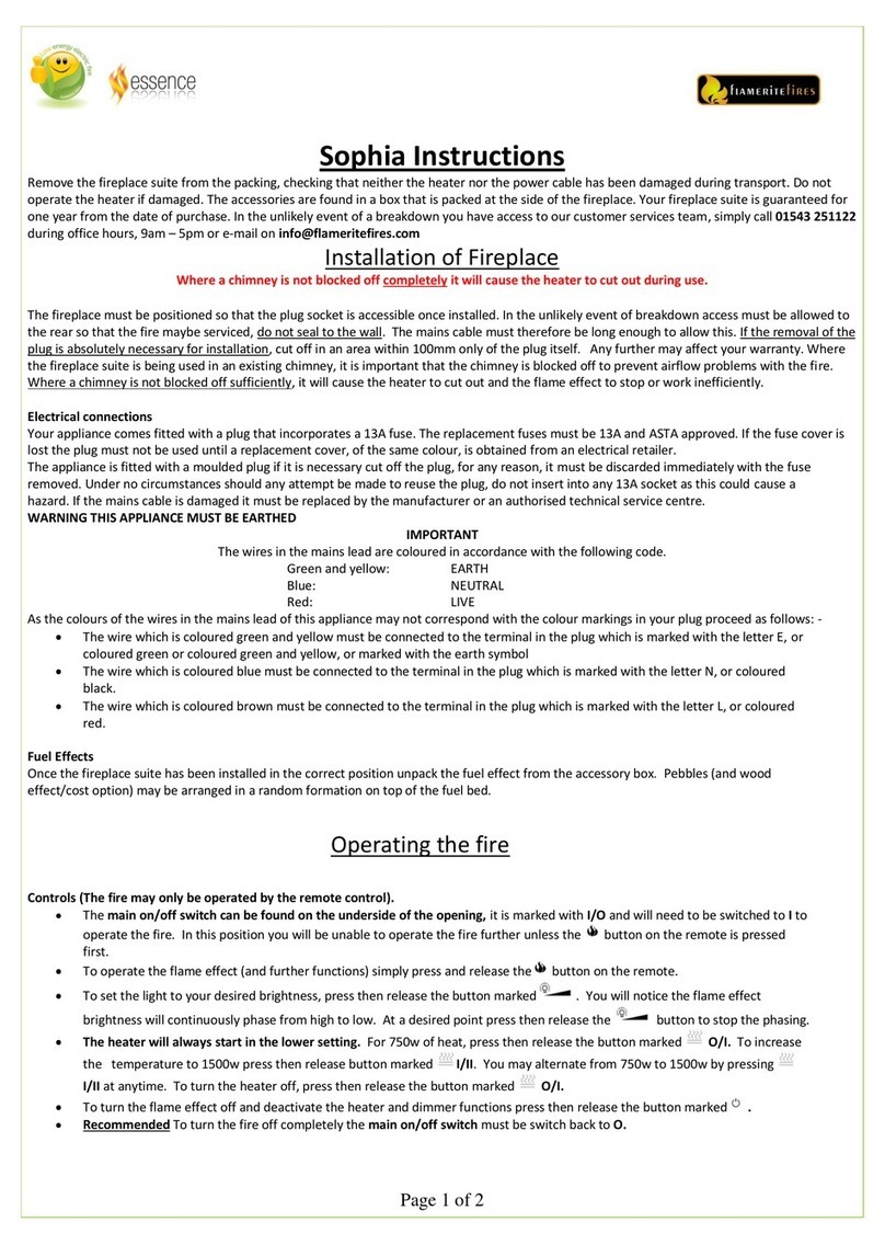 Essence Sophia installation instructions Essence Sophia installation instructions