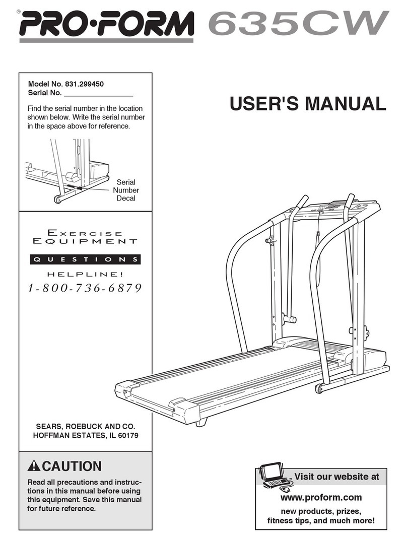 Pro-Form 831.299450 635CW User manual