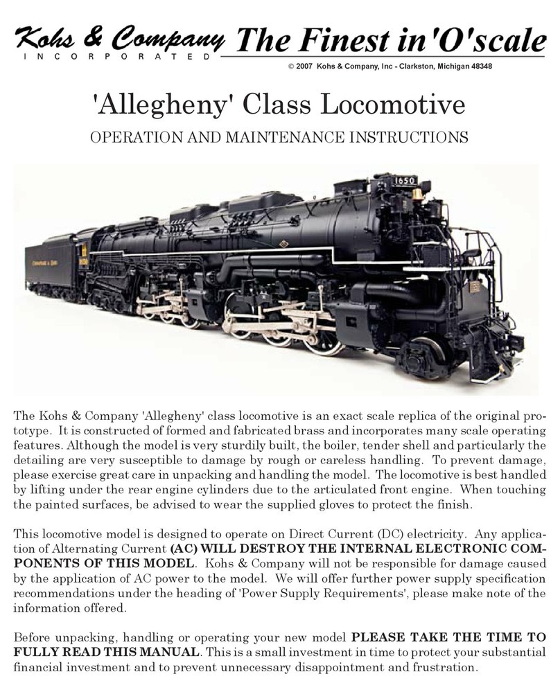 Kohs & Company Allegheny Operation and maintenance instructions