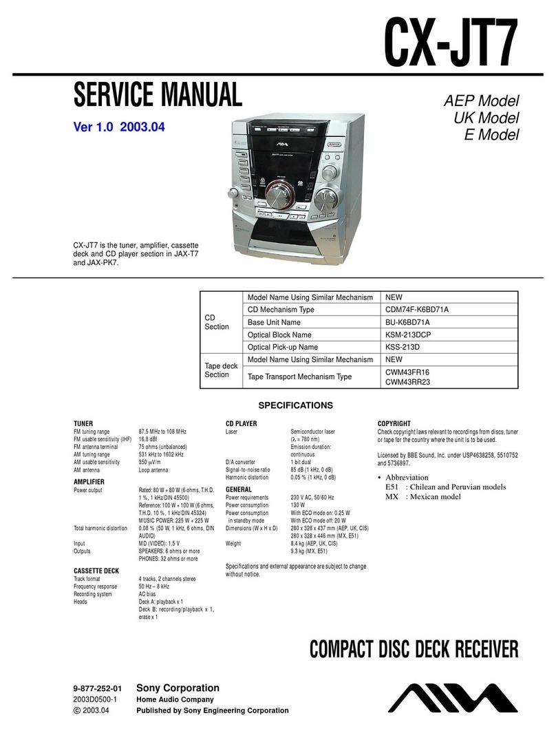 Sony CX-JT7 Service manual