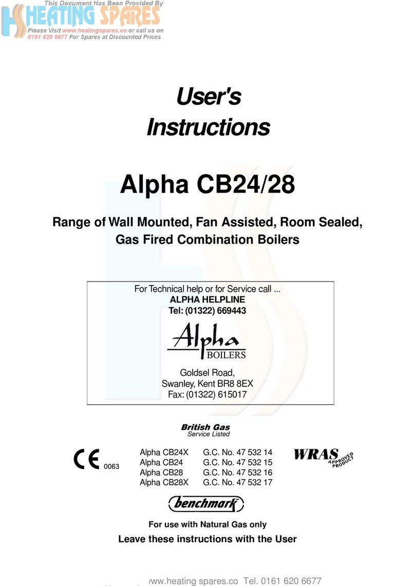 Alpha Boilers Alpha CB24X User manual