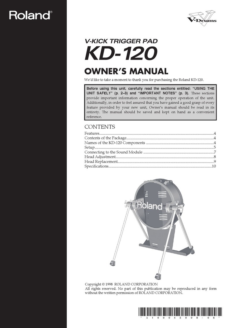 Roland V-Drums KD-120 User manual