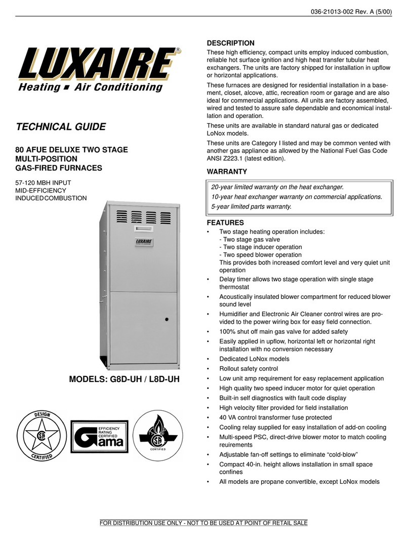 Luxaire G8D08016UHB11 Technical guide Luxaire G8D08016UHB11 Technical guide