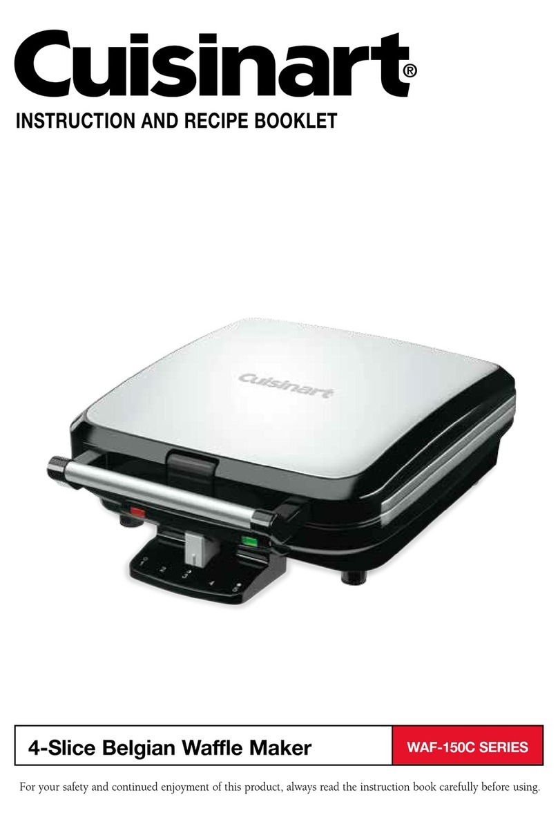 Cuisinart WAF-150C SERIES INSTRUCTION AND RECIPE BOOKLET