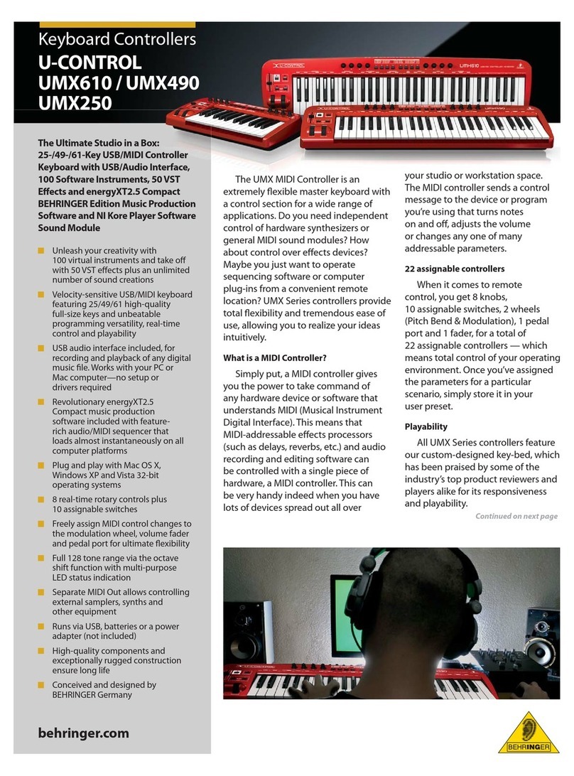 Behringer U-Control UMX610 User manual