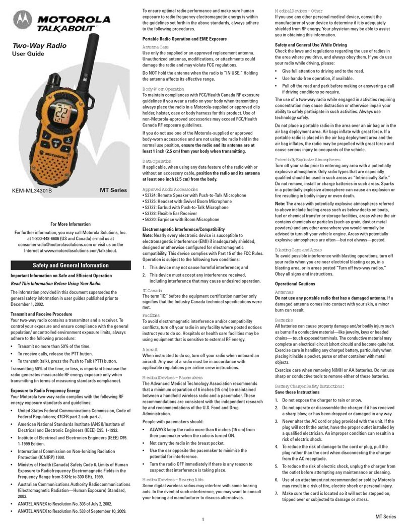 Motorola KEM-ML34301B User manual