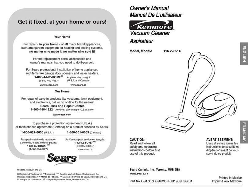 Kenmore 116.22851C User manual