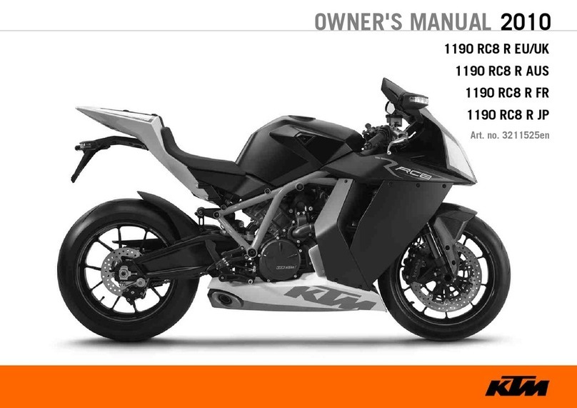 KTM 2010 1190 RC8 R AUS User manual