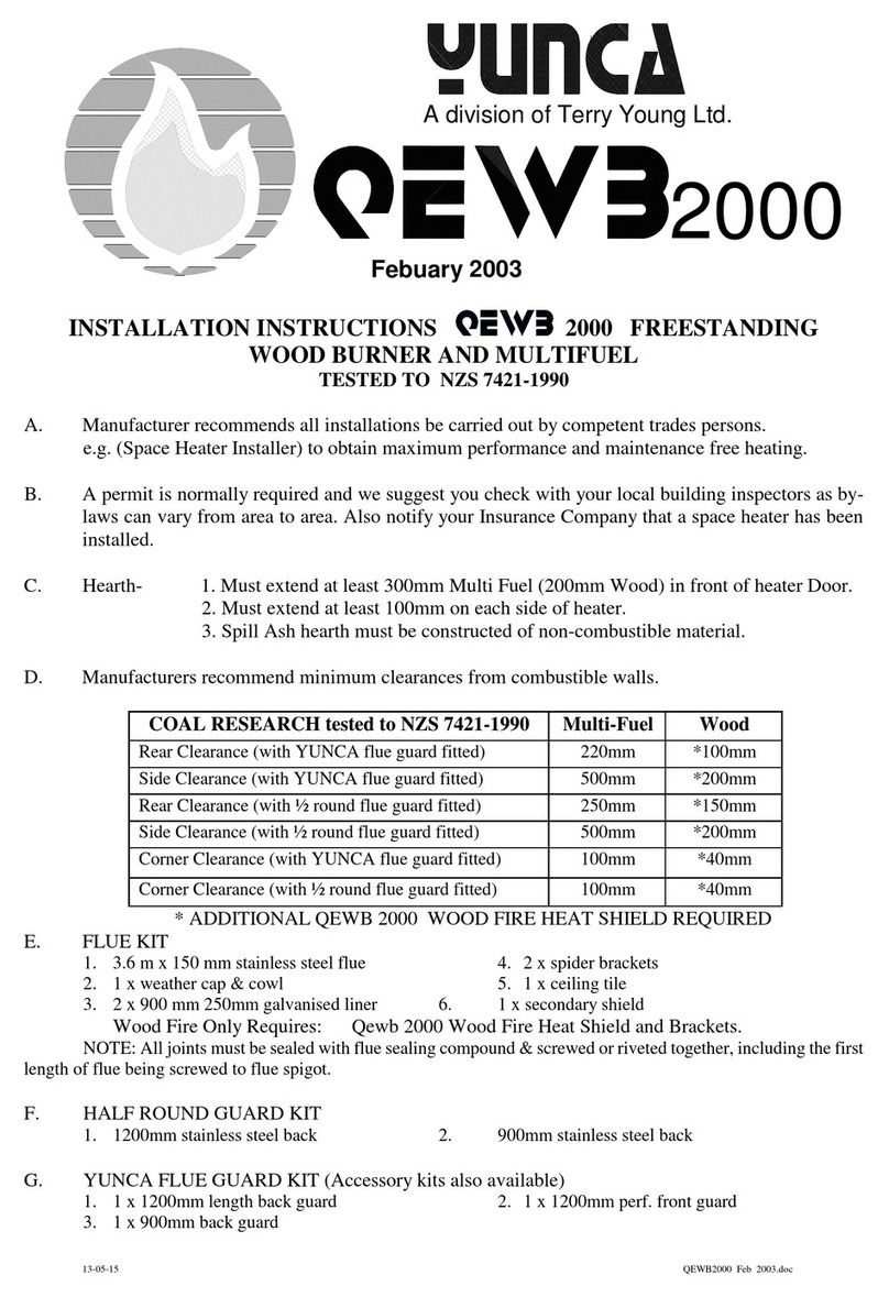 Yunca Gas QEWB 2000 installation instructions