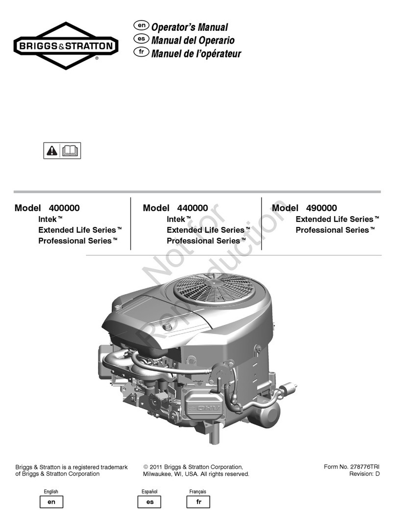 Briggs & Stratton 400000 Professional Series Operator's manual