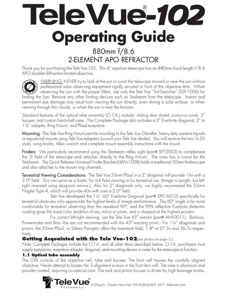 TeleVue 102 User manual TeleVue 102 User manual