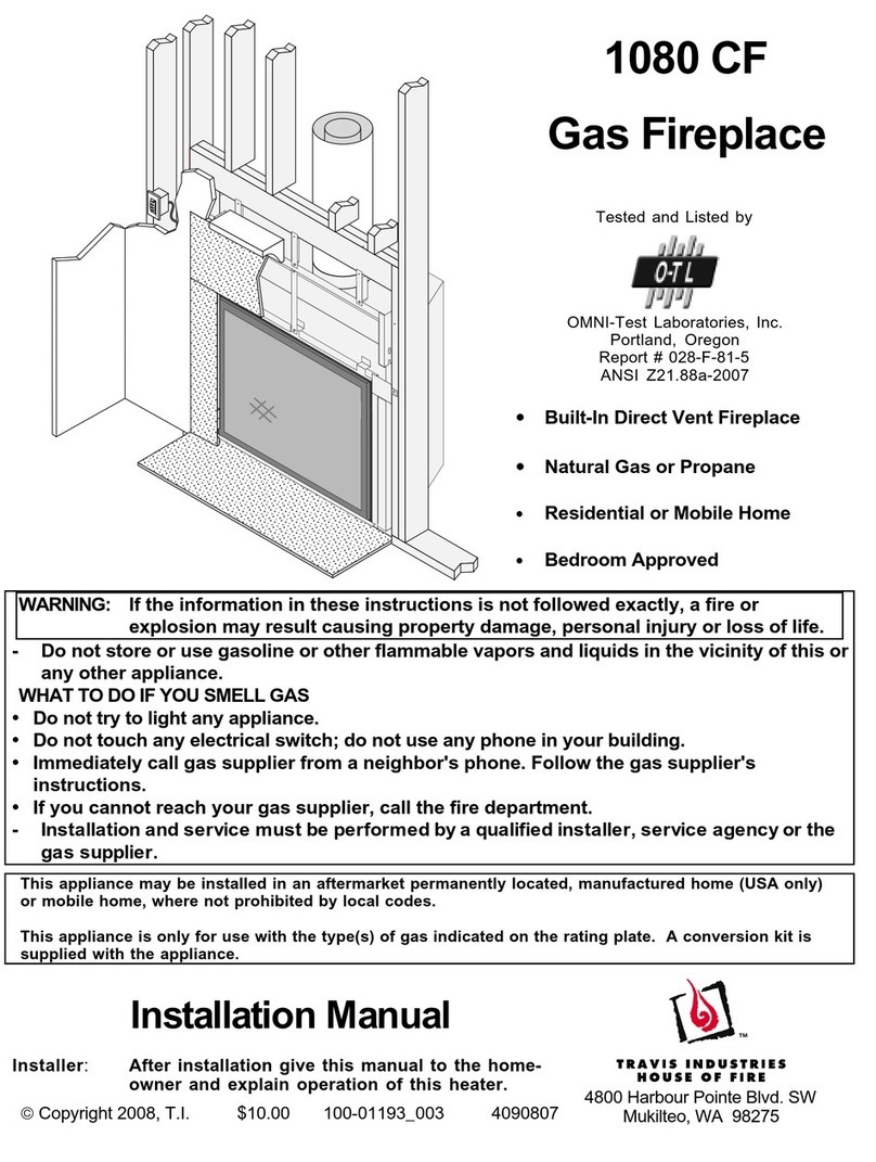 Travis Industries 1080 CF User manual