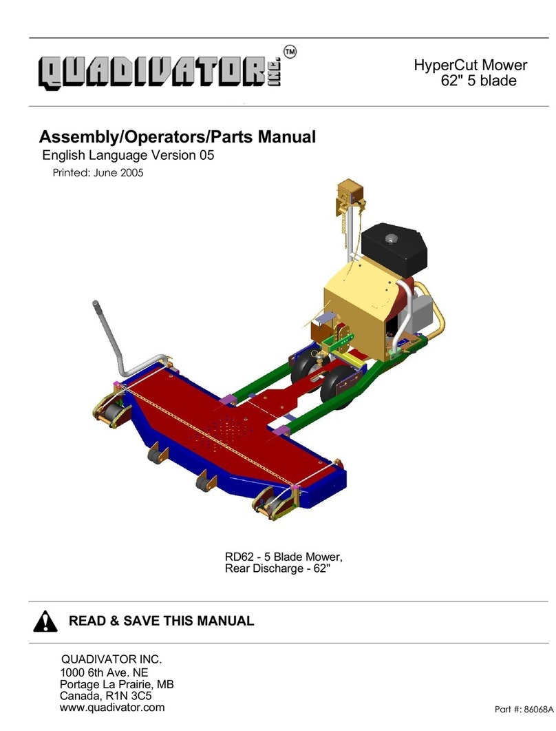 Quadivator HyperCut RD62 Assembly/operators/parts manual