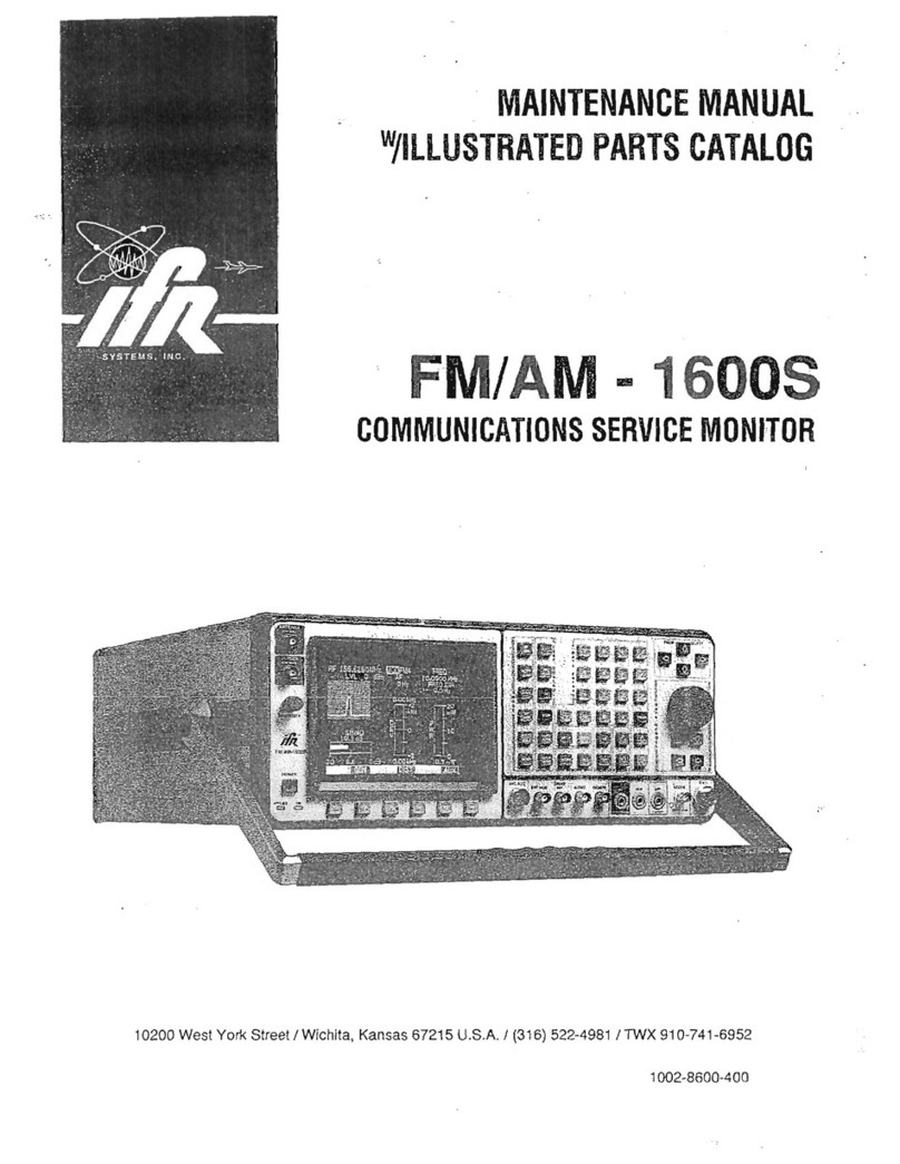 IFR Systems FM-1600S Maintenance manual