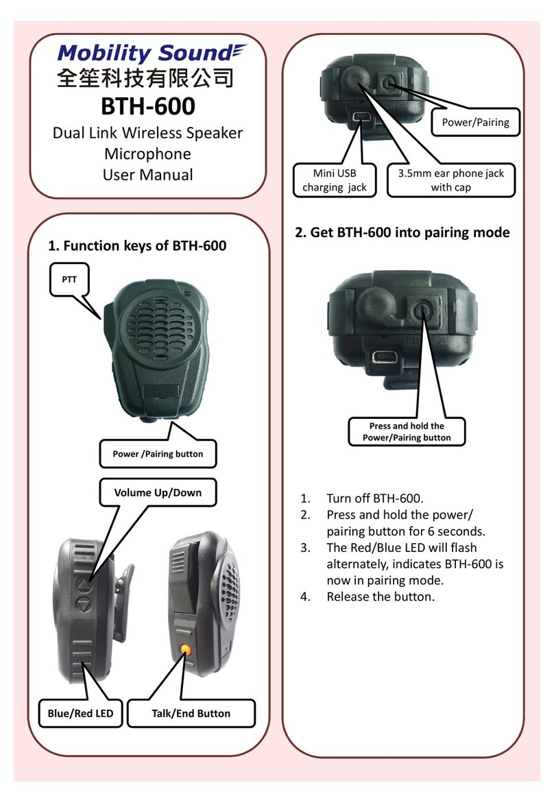 Mobility Sound BTH-600 user manual