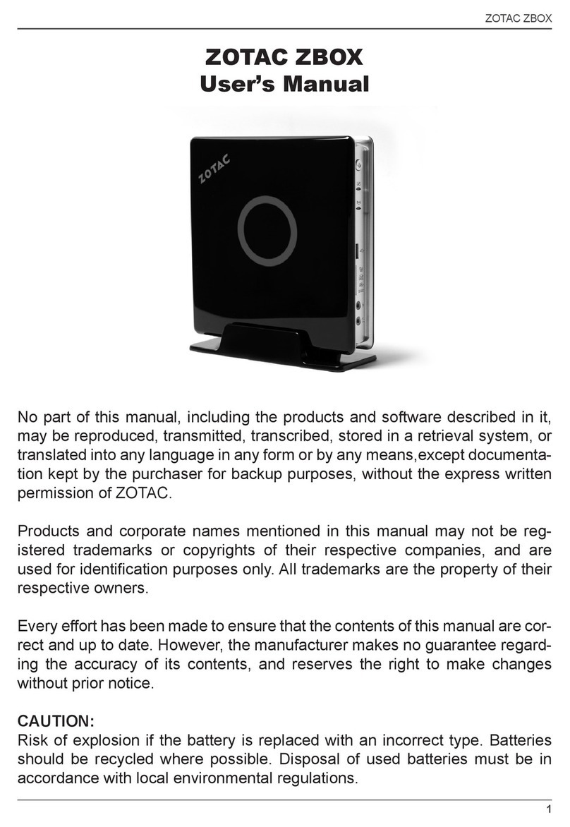 Zotac ZBOX series User manual