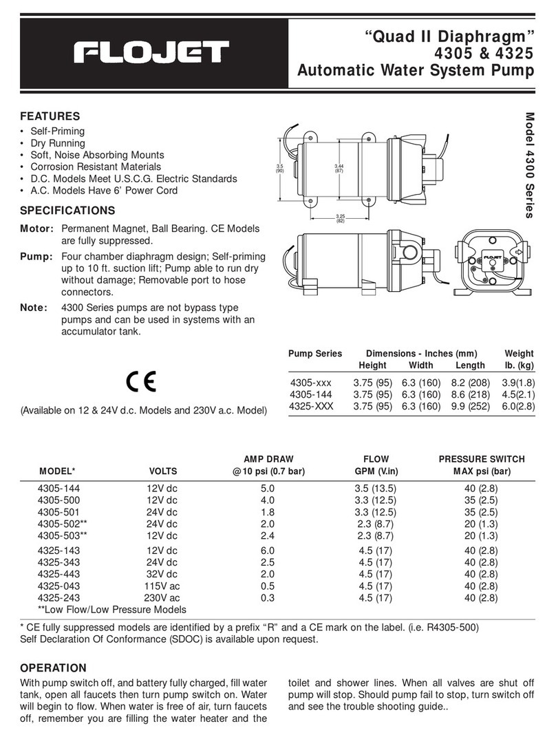 FLOJET 4305-144 instruction manual