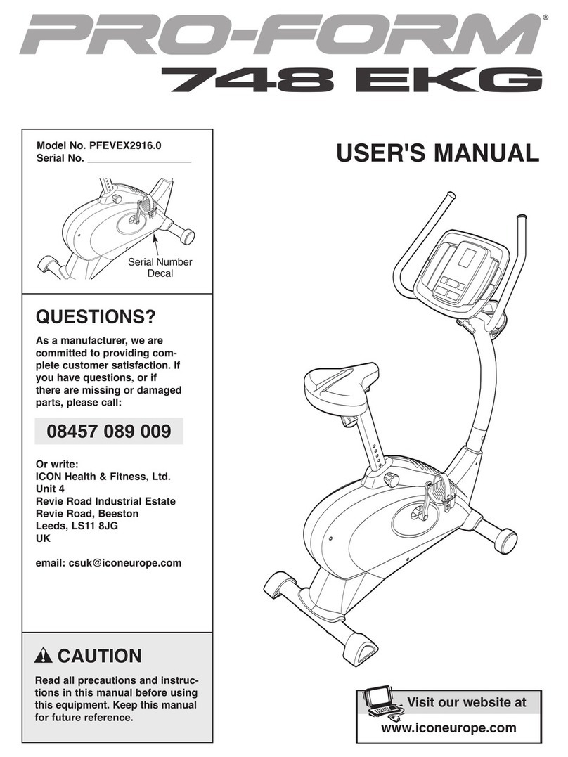 Pro-Form 748 EKG PFEVEX2916.0 User manual