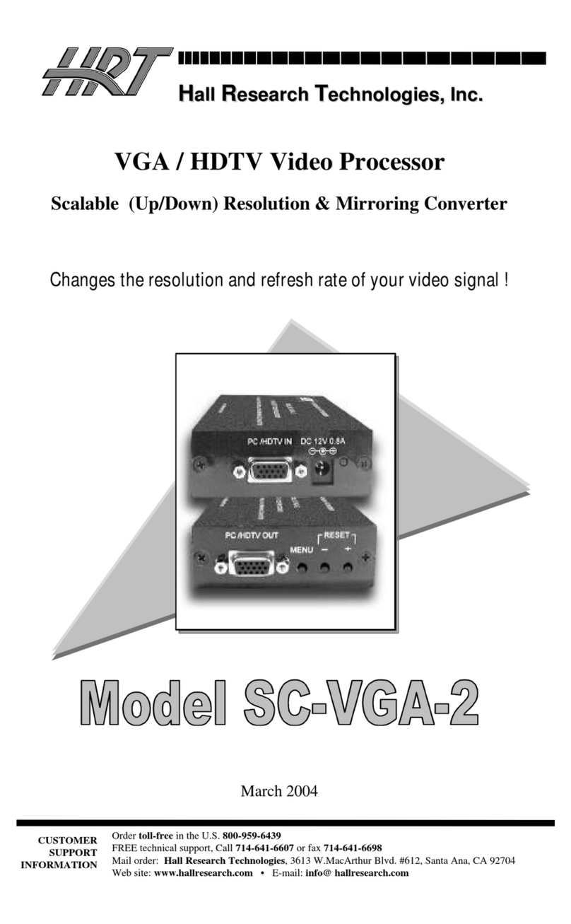 Hall Research Technologies SC-VGA-2 manual