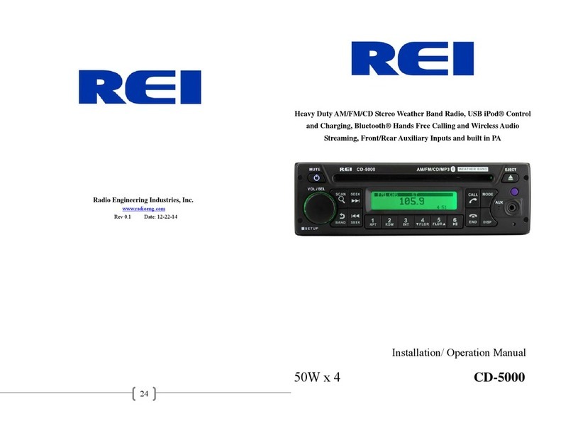 REI CD-5000 Installation & operation manual