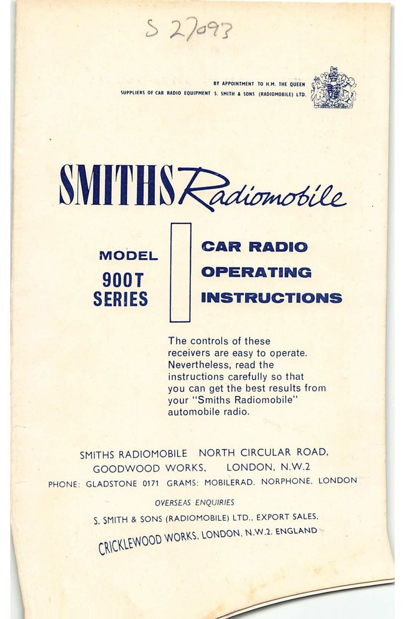 Smiths Radiomobile 900T SERIES operating instructions
