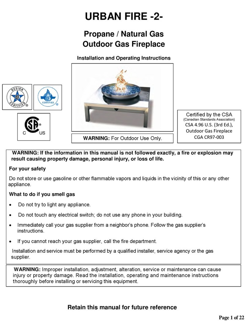 UrbanFire UF-2 Installation and operating instructions