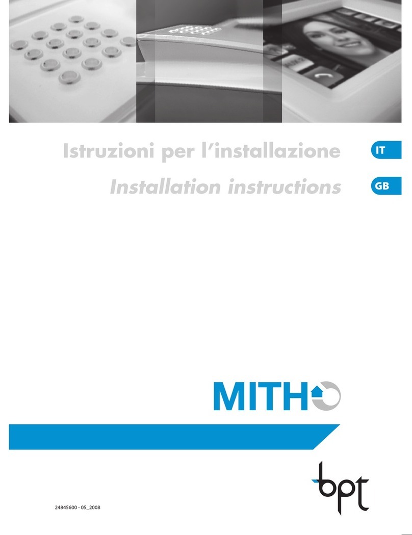 Bpt Mitho installation instructions