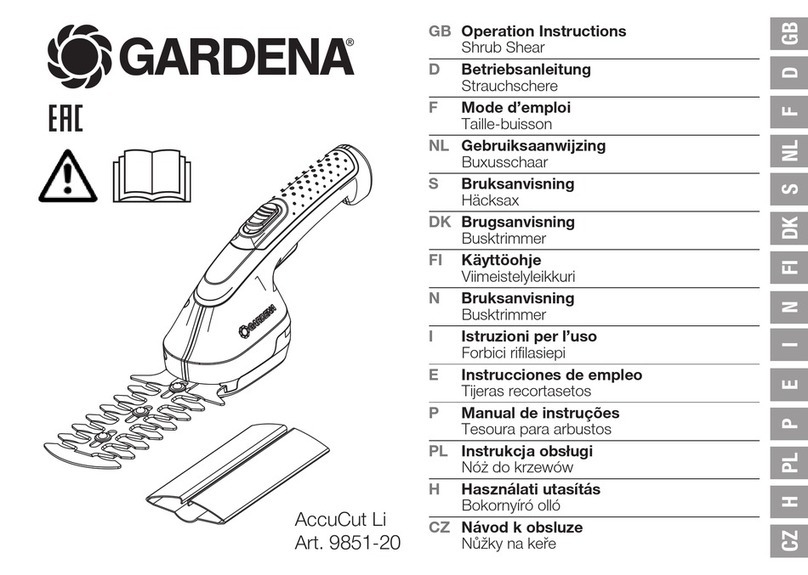 Gardena AccuCut Li 9851-20 User manual