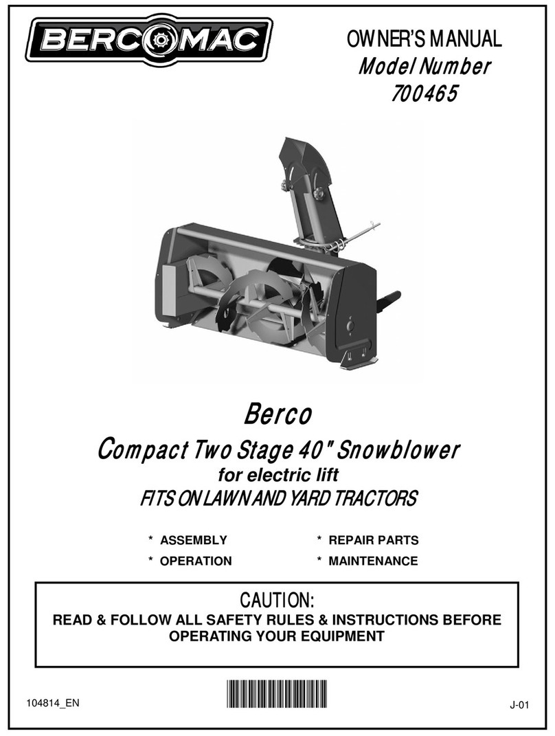 Bercomac Berco 700465 owner's manual