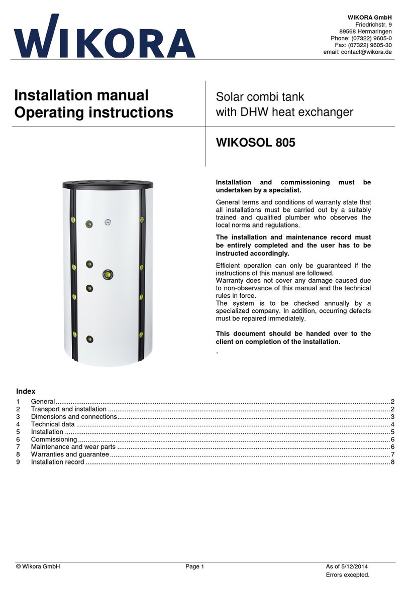 WIKORA WIKOSOL 805 Installation manual operating instructions WIKORA WIKOSOL 805 Installation manual operating instructions