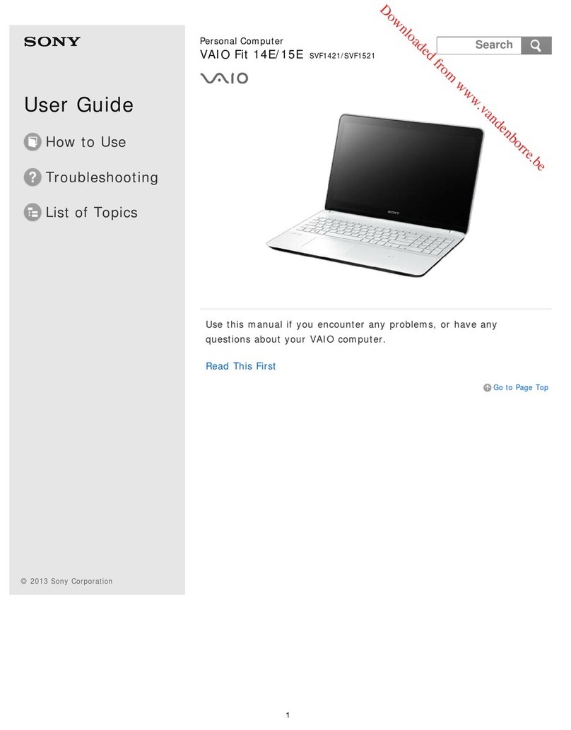 Sony VAIO Fit 14E SVF1421 user guide
