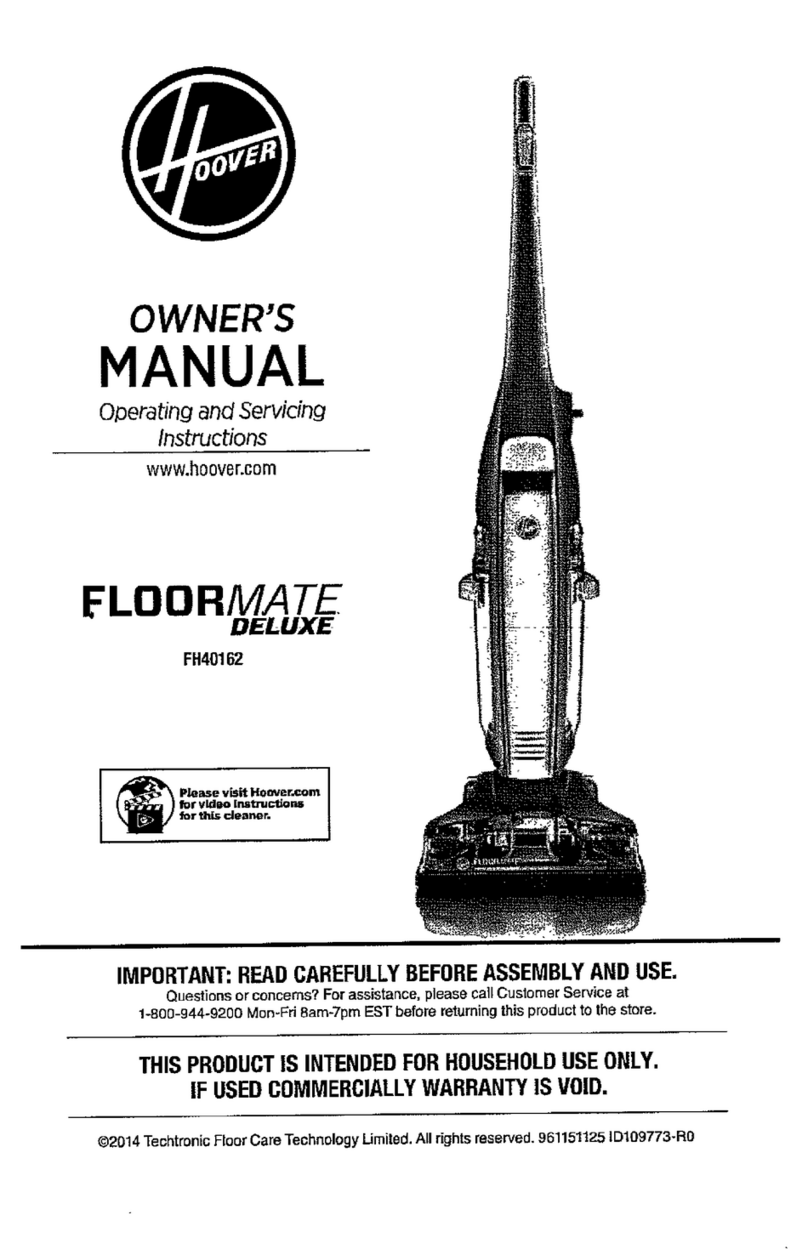 Hoover FloorMate Deluxe FH40162 User manual