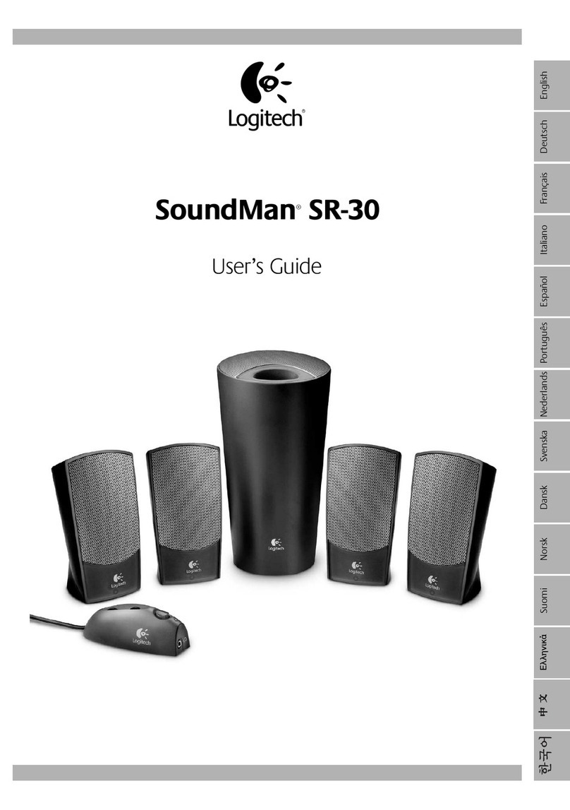 Logitech SoundMan SR-30 User manual