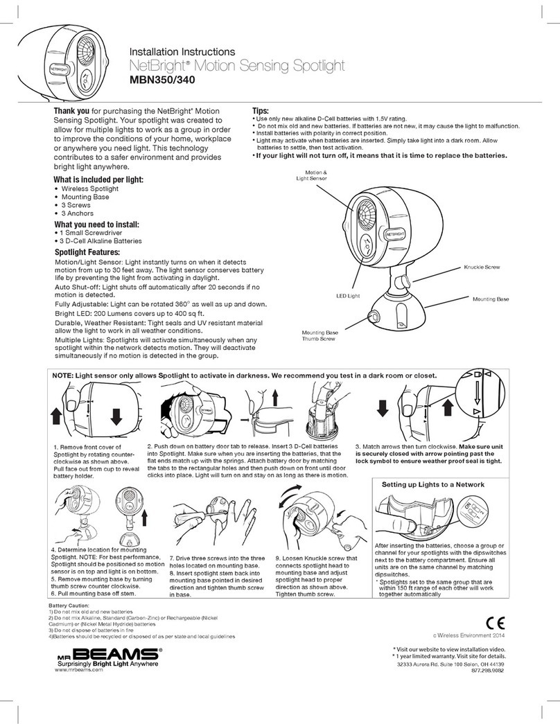Mr. Beams NetBright MBN340 User manual