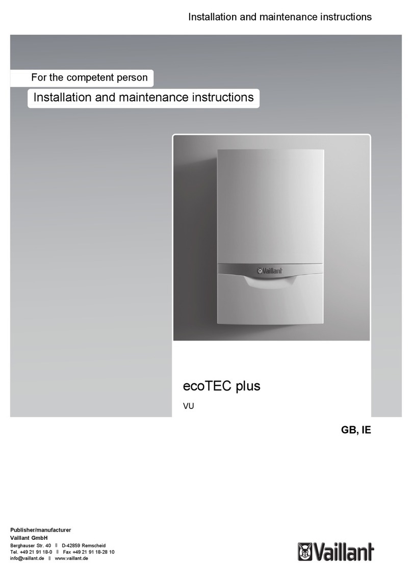 Vaillant ecoTEC plus SERIES Installation and maintenance instructions Vaillant ecoTEC plus SERIES Installation and maintenance instructions