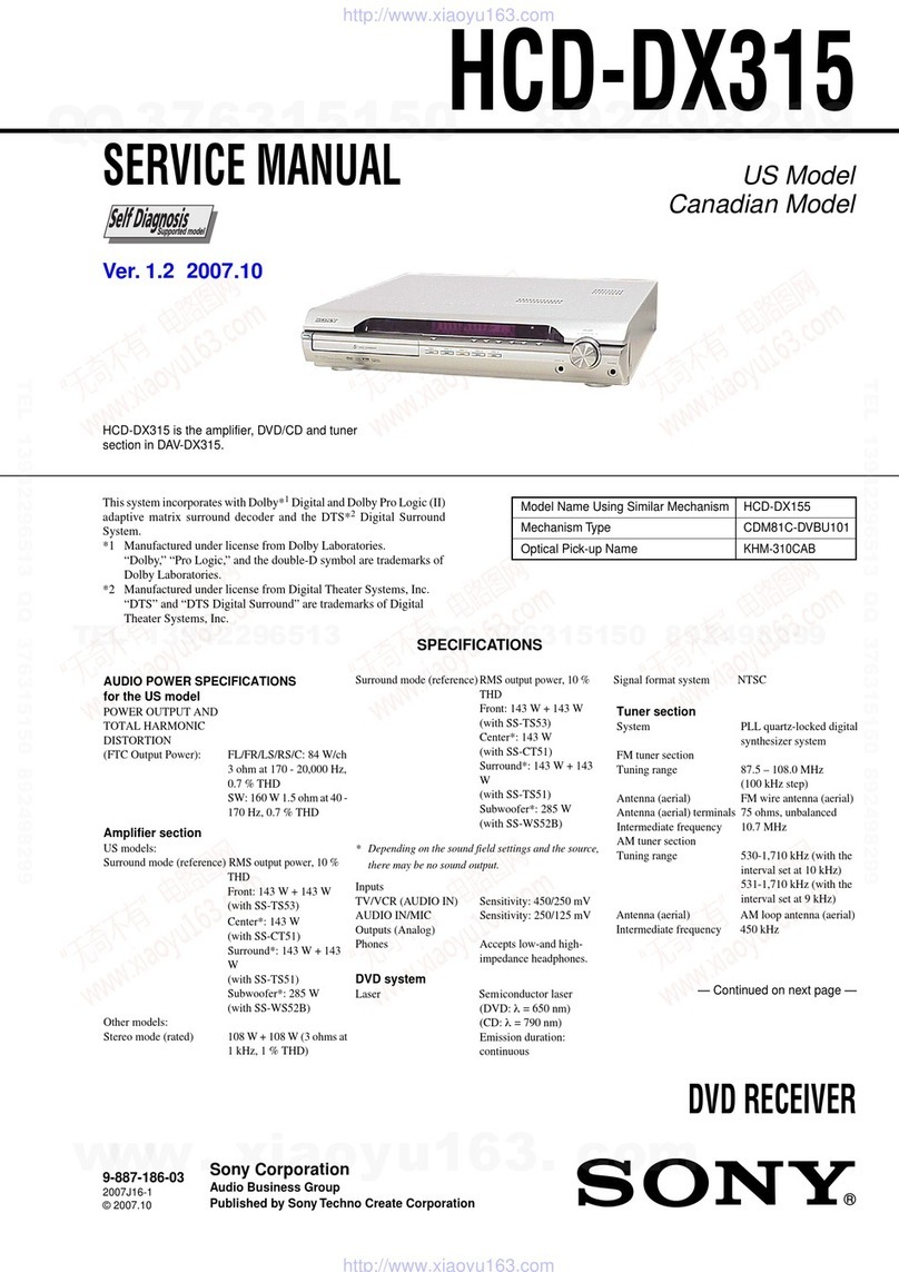 Sony HCD-DX315 User manual