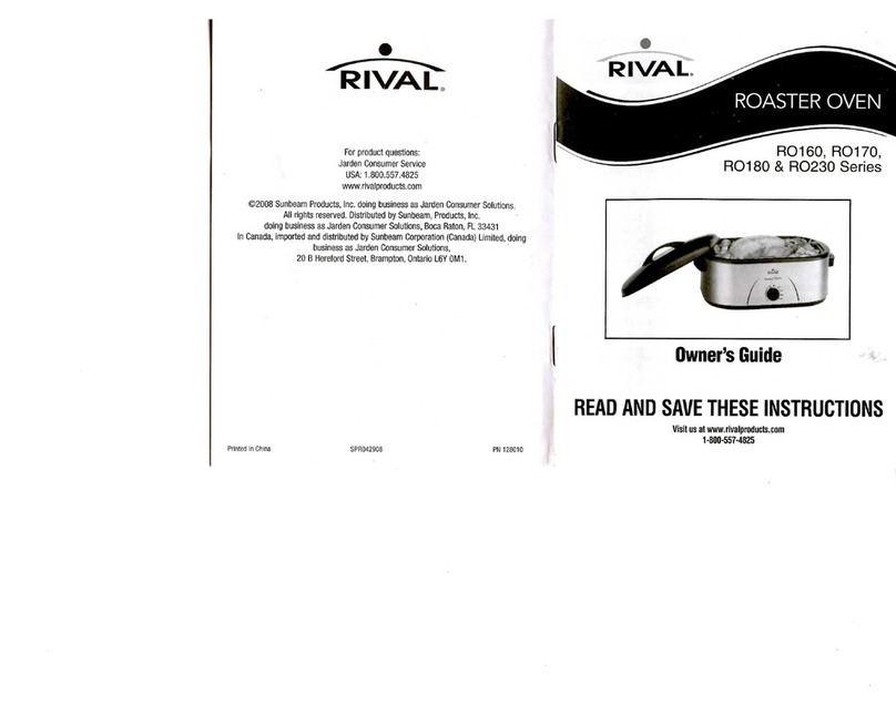Rival RO160 Series owner's guide