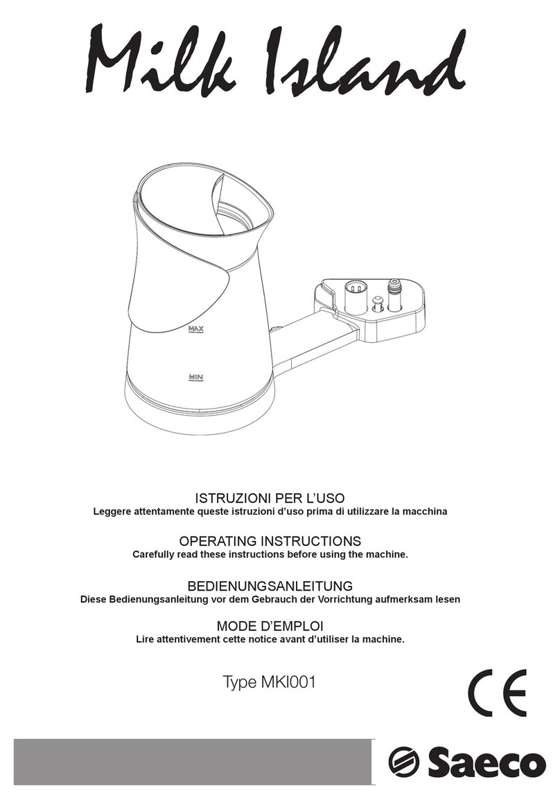 Saeco Milk Island MKI001 operating instructions