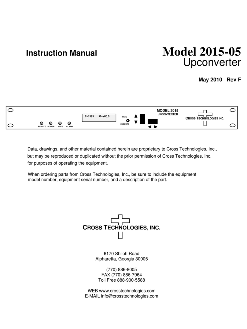 Cross Technologies 2015-05 instruction manual