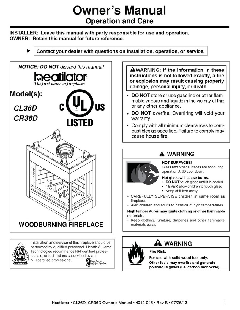 Heatilator CL36D owner's manual Heatilator CL36D owner's manual