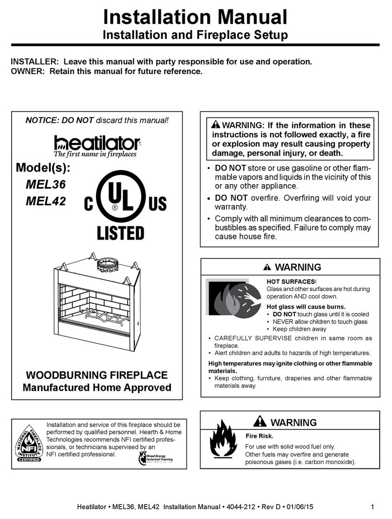 Heatilator MEL36 User manual