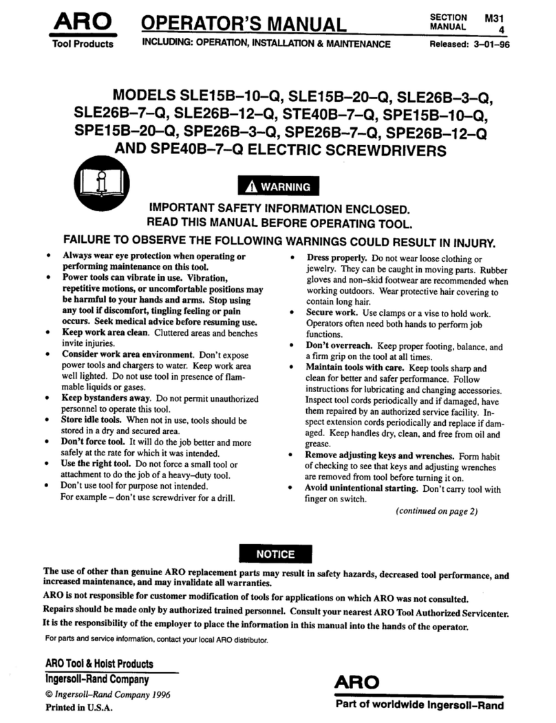 ARO SLE15B-1 O-Q User manual