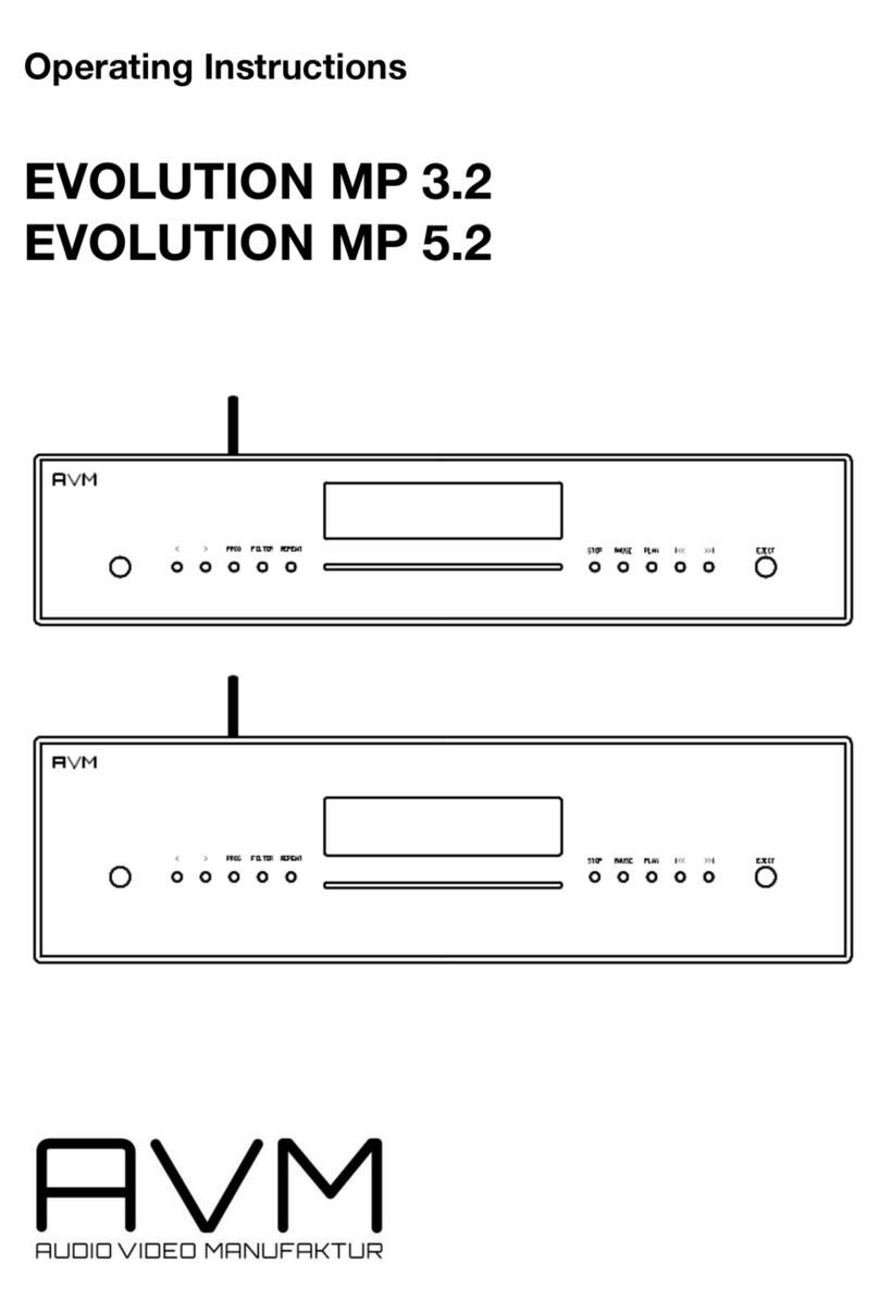 AVM EVOLUTION MP 3.2 operating instructions