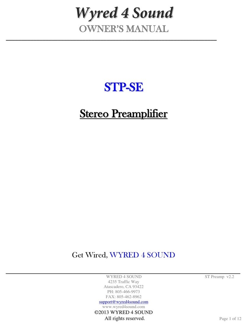 Wyred 4 Sound STP-SE User manual Wyred 4 Sound STP-SE User manual