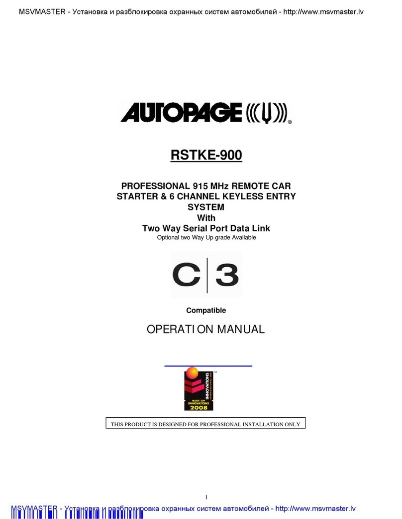 Auto Page RSTKE-900 User manual