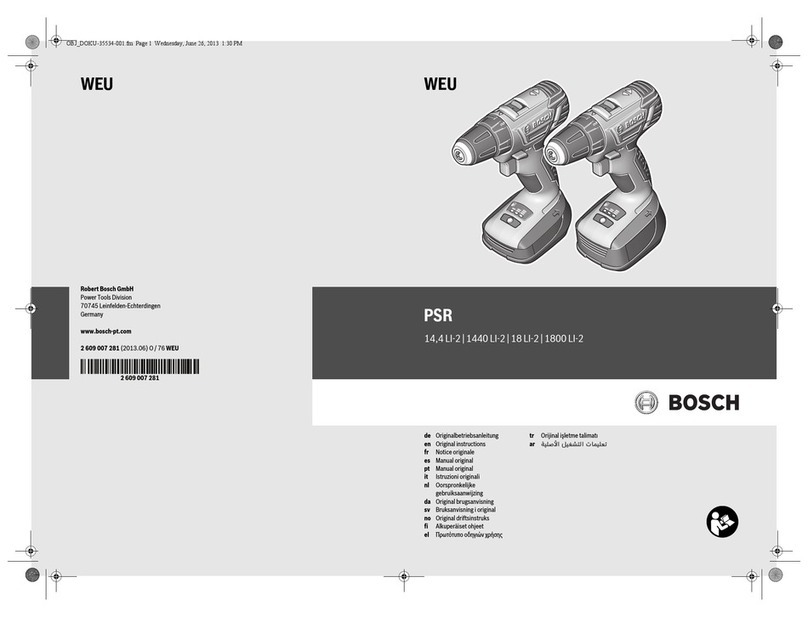 Bosch PSR 14 User manual