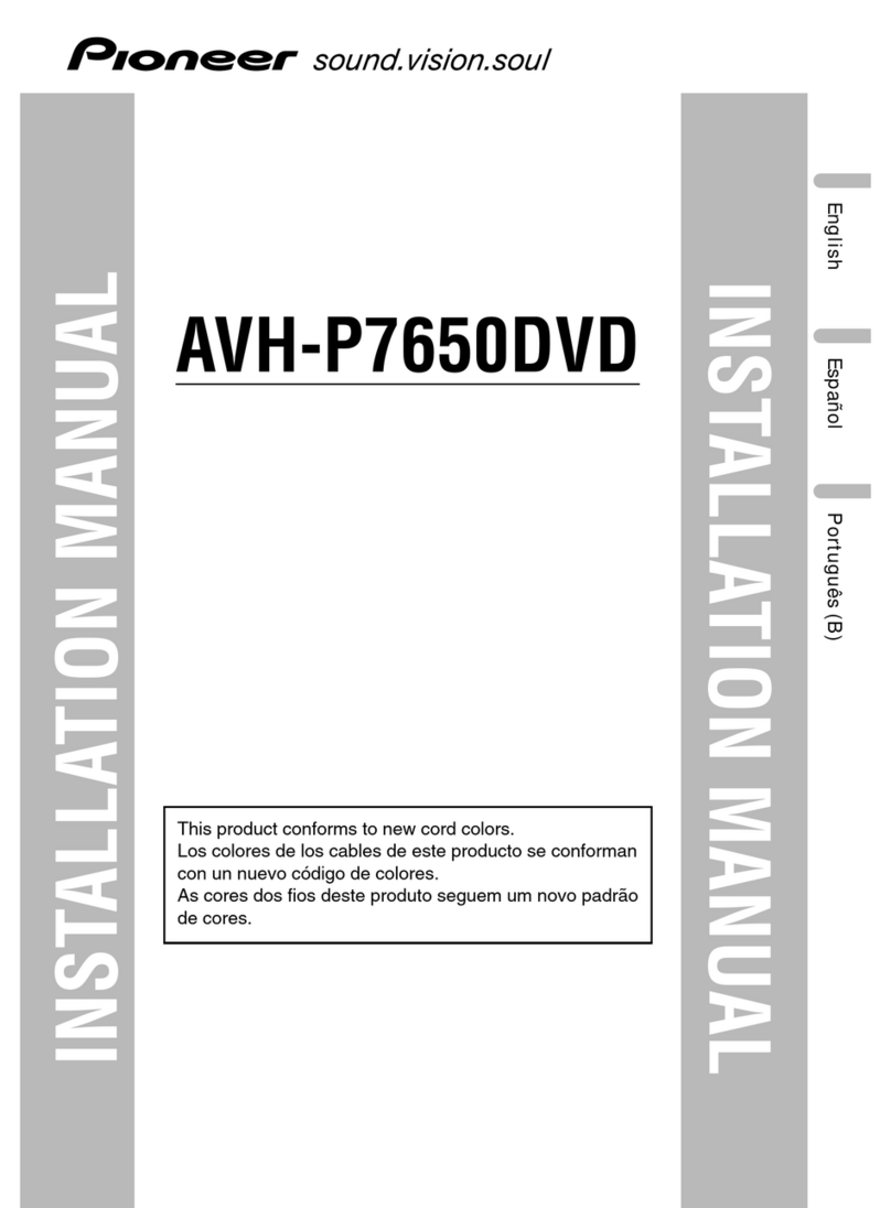 Pioneer AVH-P7650DVD User manual