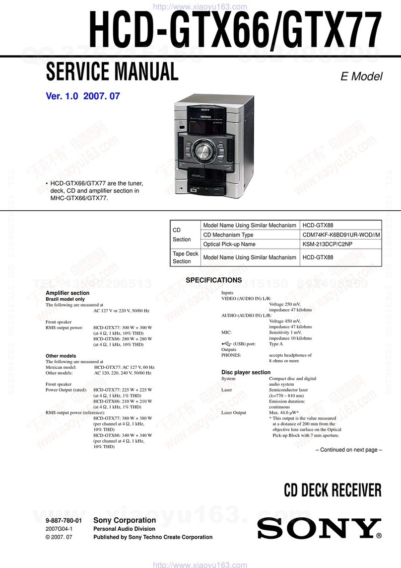 Sony HCD-GTX66 User manual