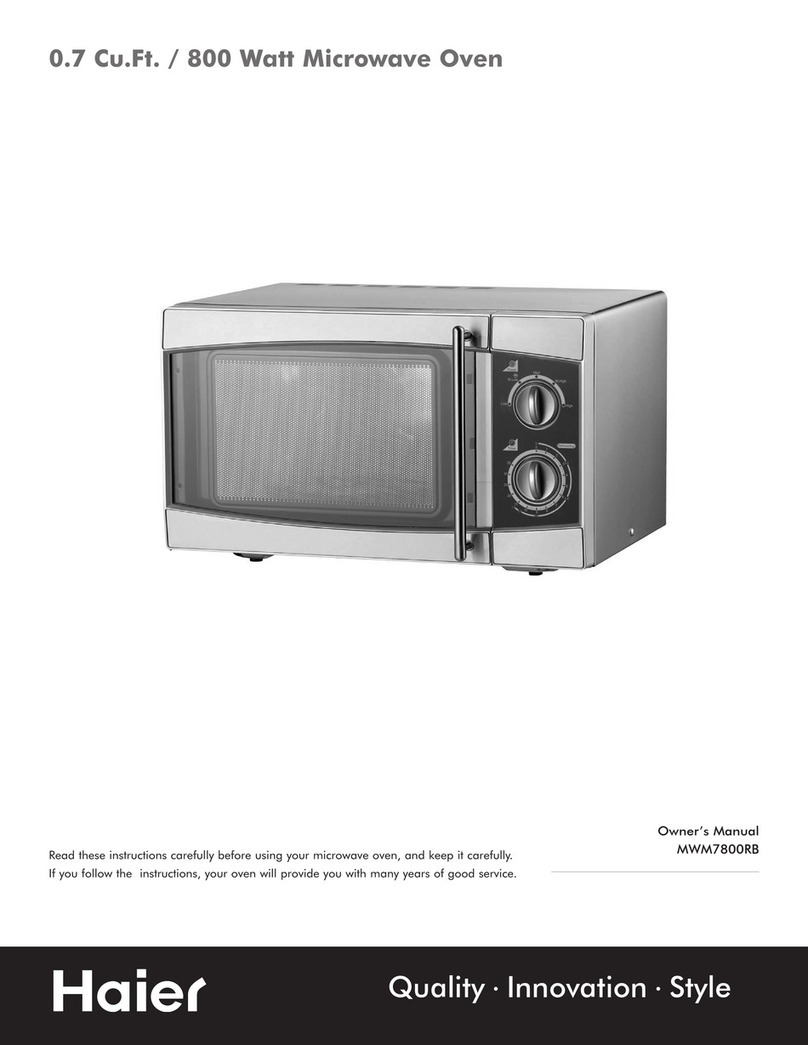 Haier MWM7800RB User manual