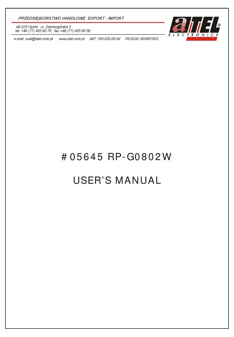 Atel 05645 RP-G0802W user manual Atel 05645 RP-G0802W user manual